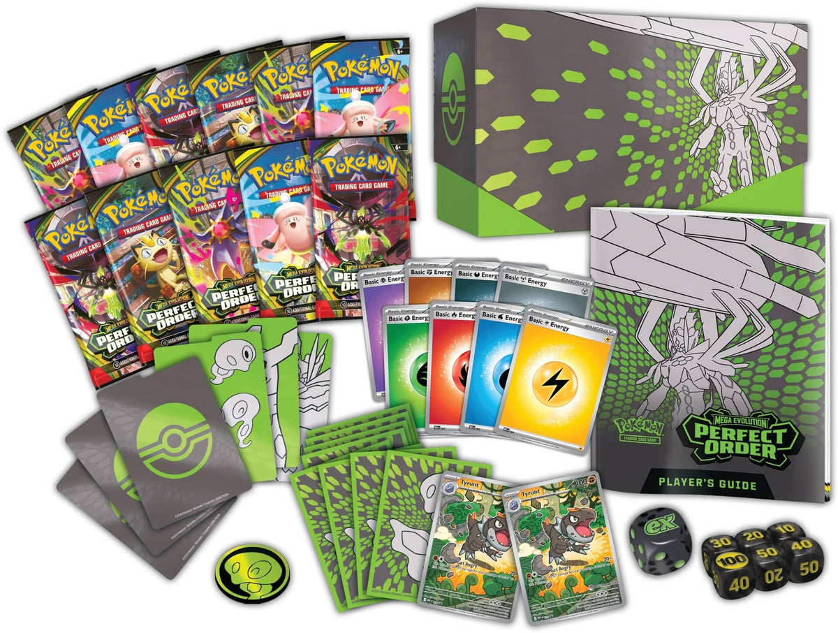 Pokémon TCG Mega Evolution Perfect Order Pokémon Center Elite Trainer Box and contents