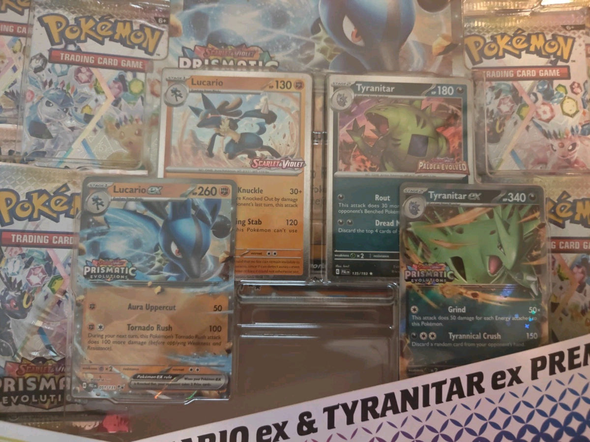 Pokémon TCG: Prismatic Evolutions Lucario & Tyranitar Premium Collection